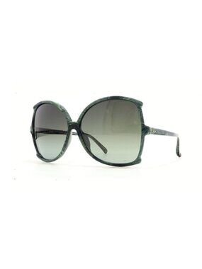 Linda Farrow green jade gold details Sunglasses LFL/514/12 64-14-143 EUC